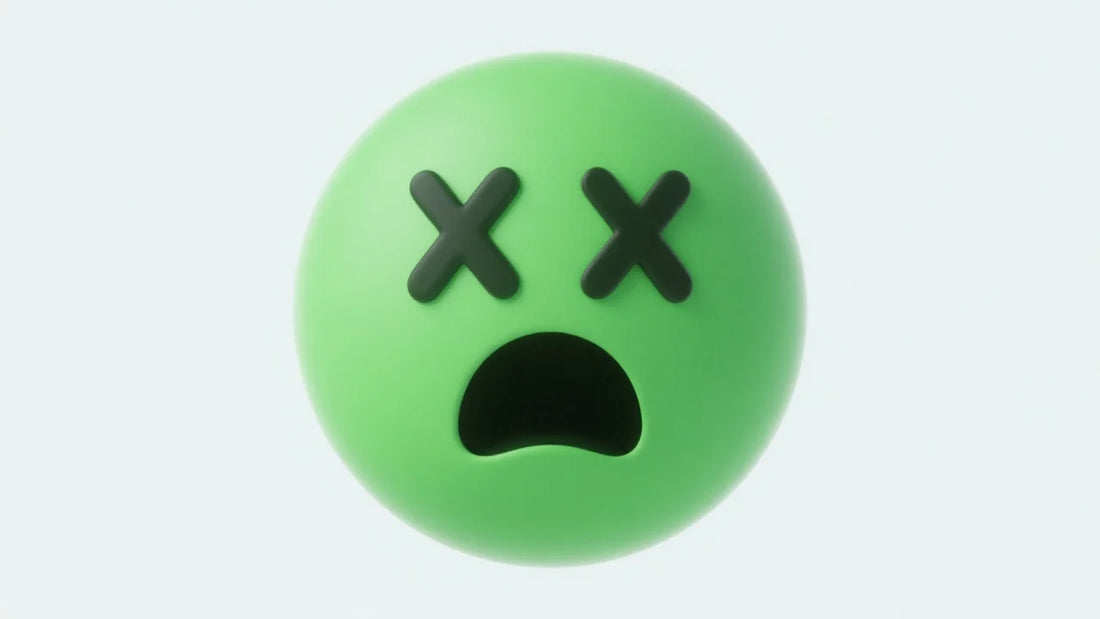 Sick Smiley Face (green with cross eyes)
